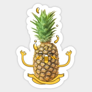 Pineapple Yogi - Funny Sticker